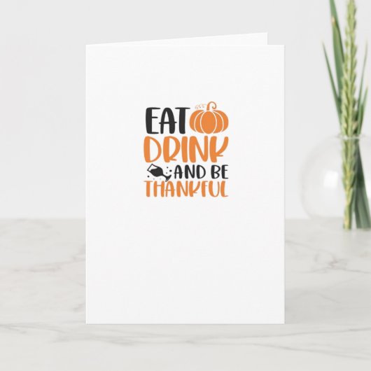 Eet, Drink En Wees Eng Minimalistisch Schoon Kaart (Voorkant)