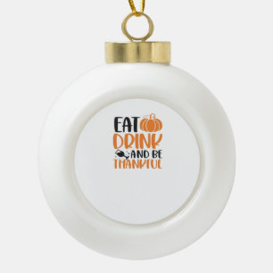 Eet, Drink En Wees Eng Minimalistisch Schoon Keramische Bal Ornament