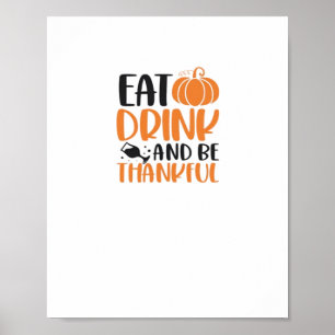 Eet, Drink En Wees Eng Minimalistisch Schoon Poster