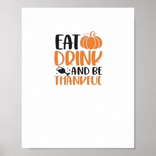 Eet, Drink En Wees Eng Minimalistisch Schoon Poster (Voorkant)