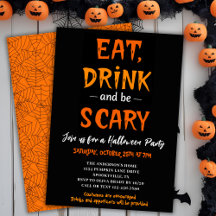 Eet Drink en wees eng Modern Halloween Party