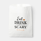 Eet Drink en wees eng Moderne Typografie Halloween Bedankzakje (Voorkant)