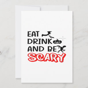 Eet, Drink En Wees Eng Ontwerp Retro Klassieker Feestdagenkaart