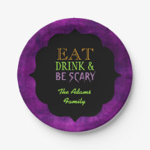 Eet Drink en wees eng Paarse Halloween