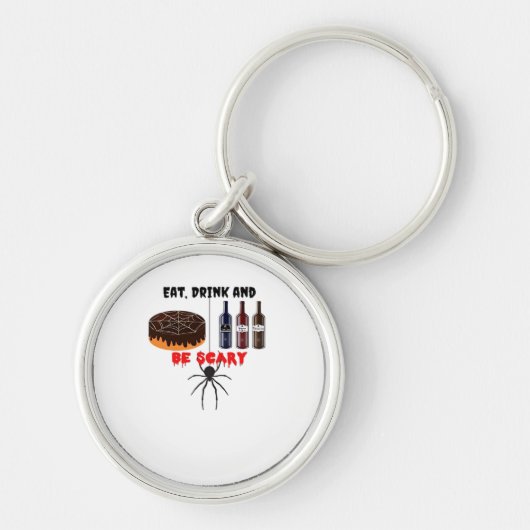 Eet, drink en wees eng Retro klassieker Sleutelhanger (Voorkant)