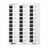 Eet, drink en wees eng rode Halloween label (Full Sheet)