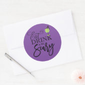 "Eet, Drink en wees eng" Ronde Sticker (Envelop)