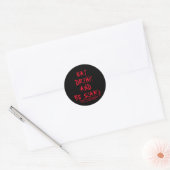 Eet drink en wees eng rood bloed op maat Halloween Ronde Sticker (Envelop)