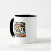 Eet, drink en wees eng Schattige bakkerij Hallowee Mok (Voorkant links)