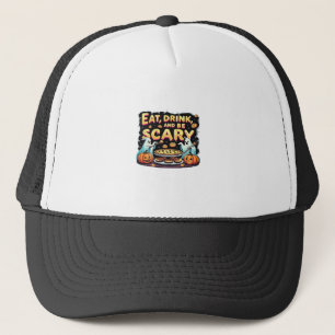 Eet, drink en wees eng Schattige bakkerij Hallowee Trucker Pet
