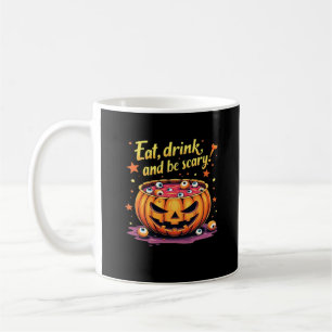 Eet, drink en wees eng Schrikfilm Nacht Halloween Koffiemok