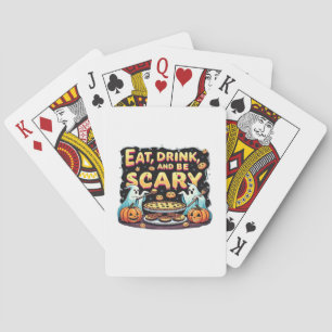 Eet, drink en wees eng Schrikkelige bakkerij Hallo Pokerkaarten