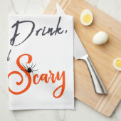 Eet, drink en wees eng theedoek (Quarter Fold)