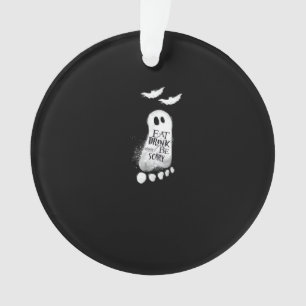 Eet, drink en wees eng trendy grafisch ontwerp ornament