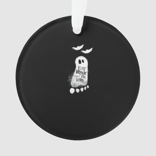 Eet, drink en wees eng trendy grafisch ontwerp ornament (voorkant)