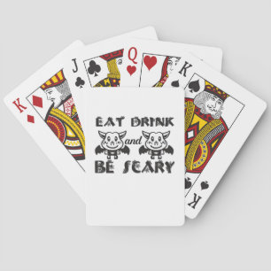 Eet, drink en wees eng, unieke esthetiek pokerkaarten