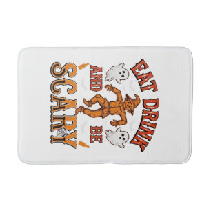 Eet, drink en wees eng vintage Halloween T-shirt D Badmat