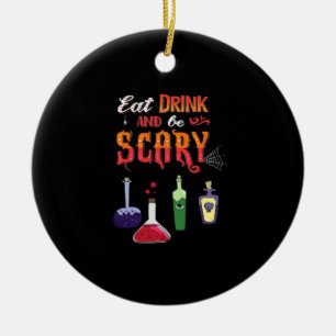 Eet, Drink En Wees Eng Vintage Kunst Keramisch Ornament