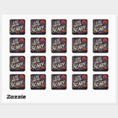 Eet Drink en wees eng zwart Halloween-feest Vierkante Sticker (Vel)