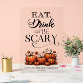 Eet, Drink en wees Enge Bruiloft Acryl Bord (Huwelijk)