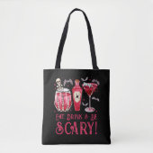 Eet, Drink en wees enge Halloween cocktails Tote Bag (Voorkant)
