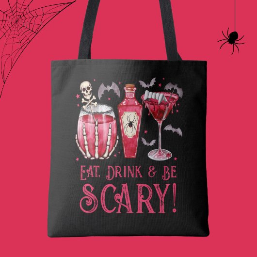 Eet, Drink en wees enge Halloween cocktails Tote Bag