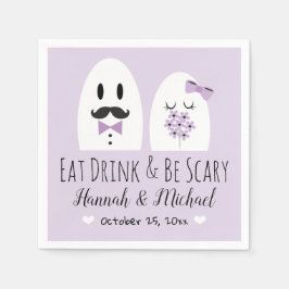 Eet Drink en wees enge servetten spookbruiloft