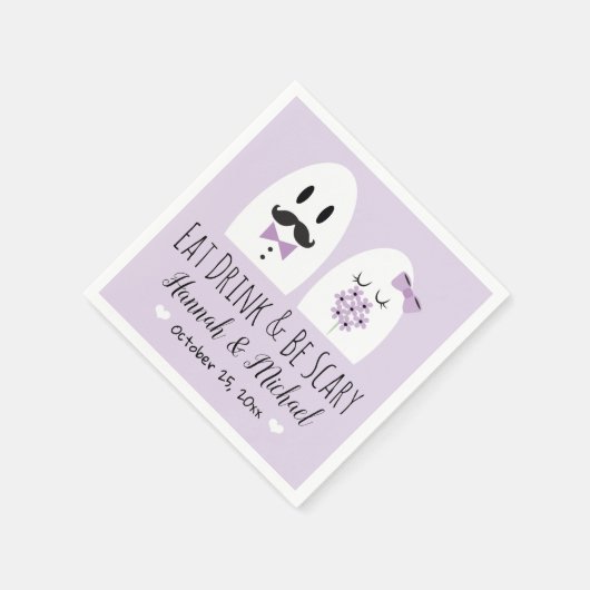 Eet Drink en wees enge servetten spookbruiloft (Hoek)