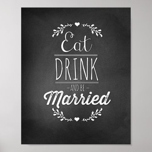 Eet, Drink en wees gehuwd 8x10 Poster (Voorkant)