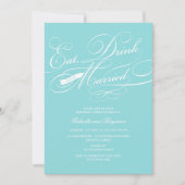 Eet Drink en wees gehuwd met een repetitief diner Kaart (Voorkant)