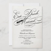 Eet Drink en wees gehuwd met een repetitief diner Kaart (Voorkant)