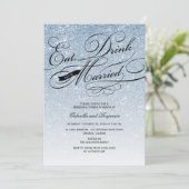 Eet Drink en wees gehuwd met een repetitief diner Kaart (Staand voorkant)