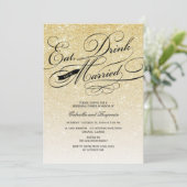 Eet Drink en wees gehuwd met een repetitief diner Kaart (Staand voorkant)