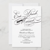 Eet Drink en wees gehuwd met een repetitief diner Kaart (Voorkant)