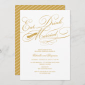 Eet Drink en wees gehuwd met een repetitief diner Kaart (Voorkant / Achterkant)