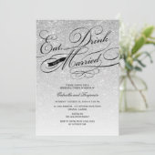 Eet Drink en wees gehuwd met een repetitief diner Kaart (Staand voorkant)