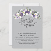 Eet Drink en wees gehuwd met een stevige Floral Wr Kaart (Voorkant)