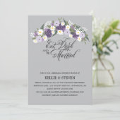 Eet Drink en wees gehuwd met een stevige Floral Wr Kaart (Staand voorkant)