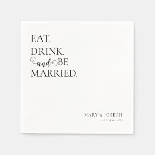 'Eet, Drink En Wees Getrouwd' Aanpasbare Namen Dat Servet