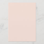 Eet, Drink en Wees Getrouwd Blush Gouden Bruiloft Menu (Achterkant)