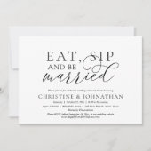 Eet, Drink En Wees Getrouwd, Bruiloftsrepetitie Fe Kaart (Voorkant)