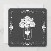 Eet, Drink en wees getrouwd Chalkboard Style Weddi Kaart (Achterkant)