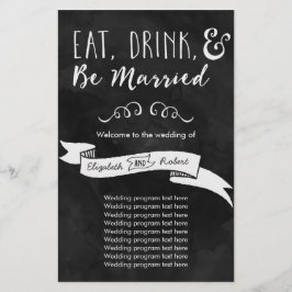 Eet, Drink en wees getrouwd Chalkboard Wedding