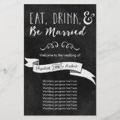 Eet, Drink en wees getrouwd Chalkboard Wedding (Voorkant)