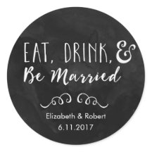 Eet, Drink en wees getrouwd Chalkboard Wedding