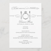 Eet Drink en wees getrouwd Charcoal Grey Wedding Menu (Voorkant)