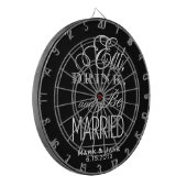 Eet, drink en wees getrouwd dartbord (Voorkant Links)