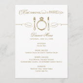 Eet Drink en wees getrouwd Gold Wedding Dinner Menu (Voorkant)