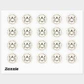 Eet Drink en wees getrouwd Ivory Wedding Ronde Sticker (Vel)