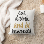 Eet, drink en wees getrouwd kussen (Deken)